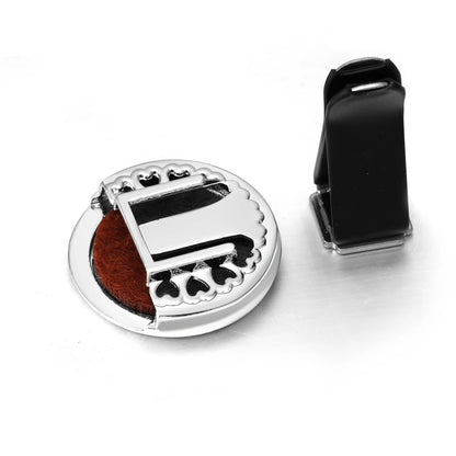 Diffuseur de parfum voiture médaillon en acier inoxydable – motif 3