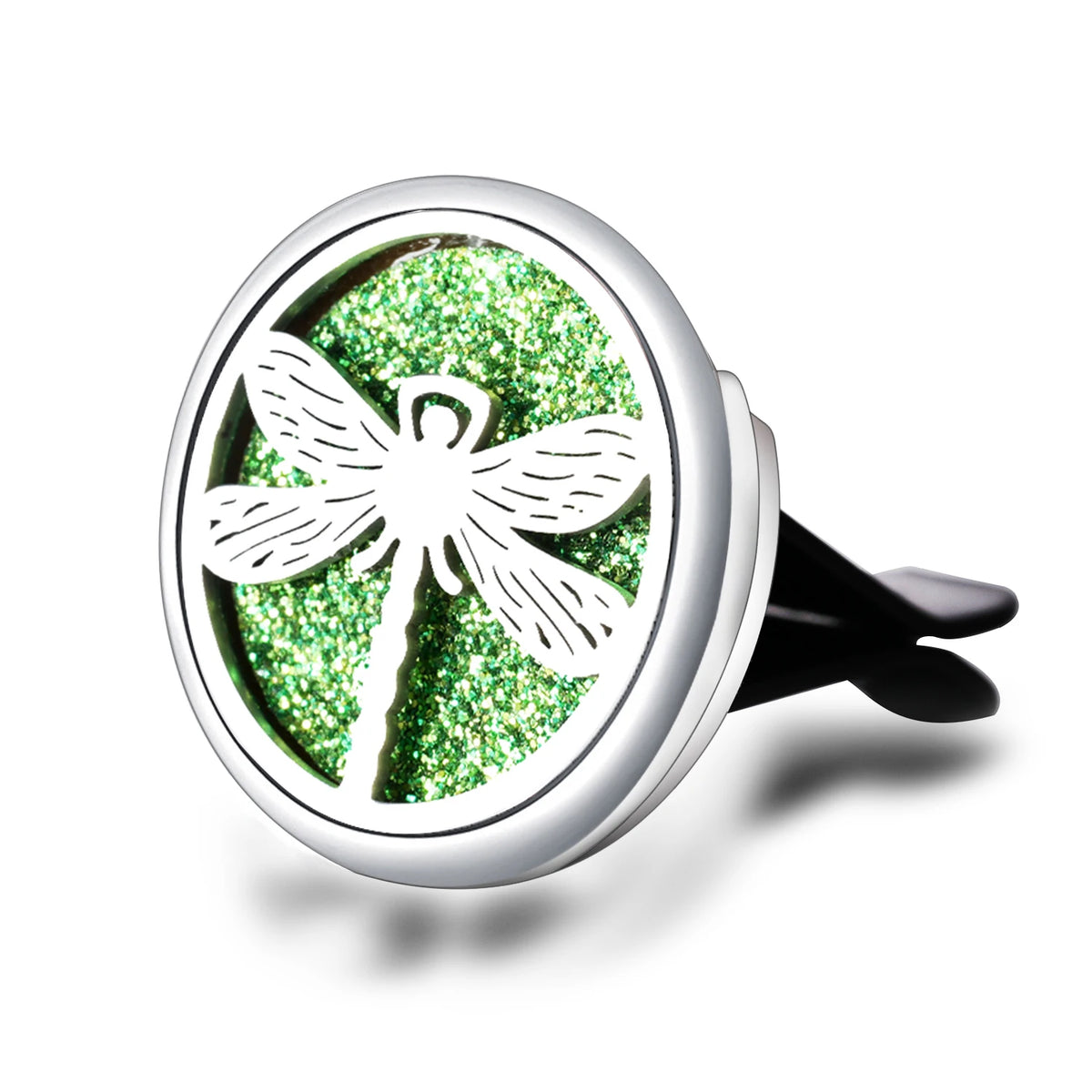 Diffuseur de Parfum Voiture Médaillon – Clip Grille d'Aération, Acier Inoxydable