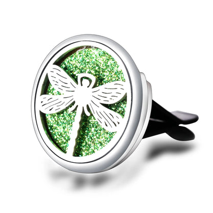 Diffuseur de Parfum Voiture Médaillon – Clip Grille d'Aération, Acier Inoxydable