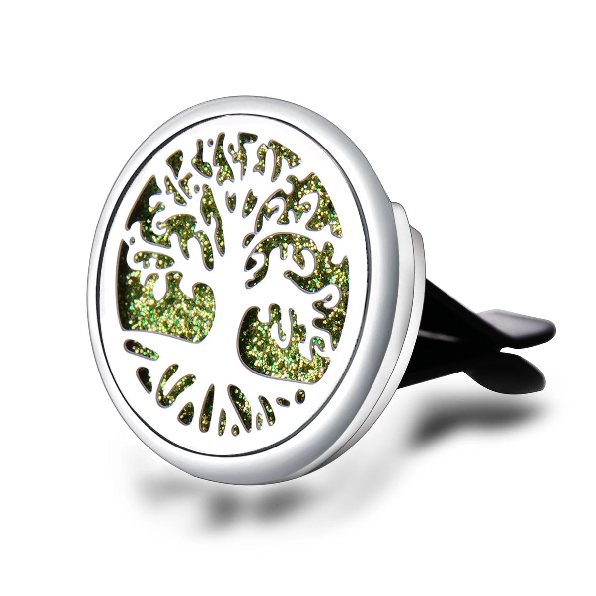Diffuseur de Parfum Voiture Médaillon – Clip Grille d'Aération, Acier Inoxydable