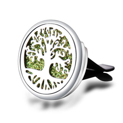 Diffuseur de Parfum Voiture Médaillon – Clip Grille d'Aération, Acier Inoxydable
