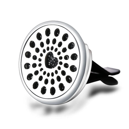 Diffuseur de parfum voiture médaillon en acier inoxydable – motif 18