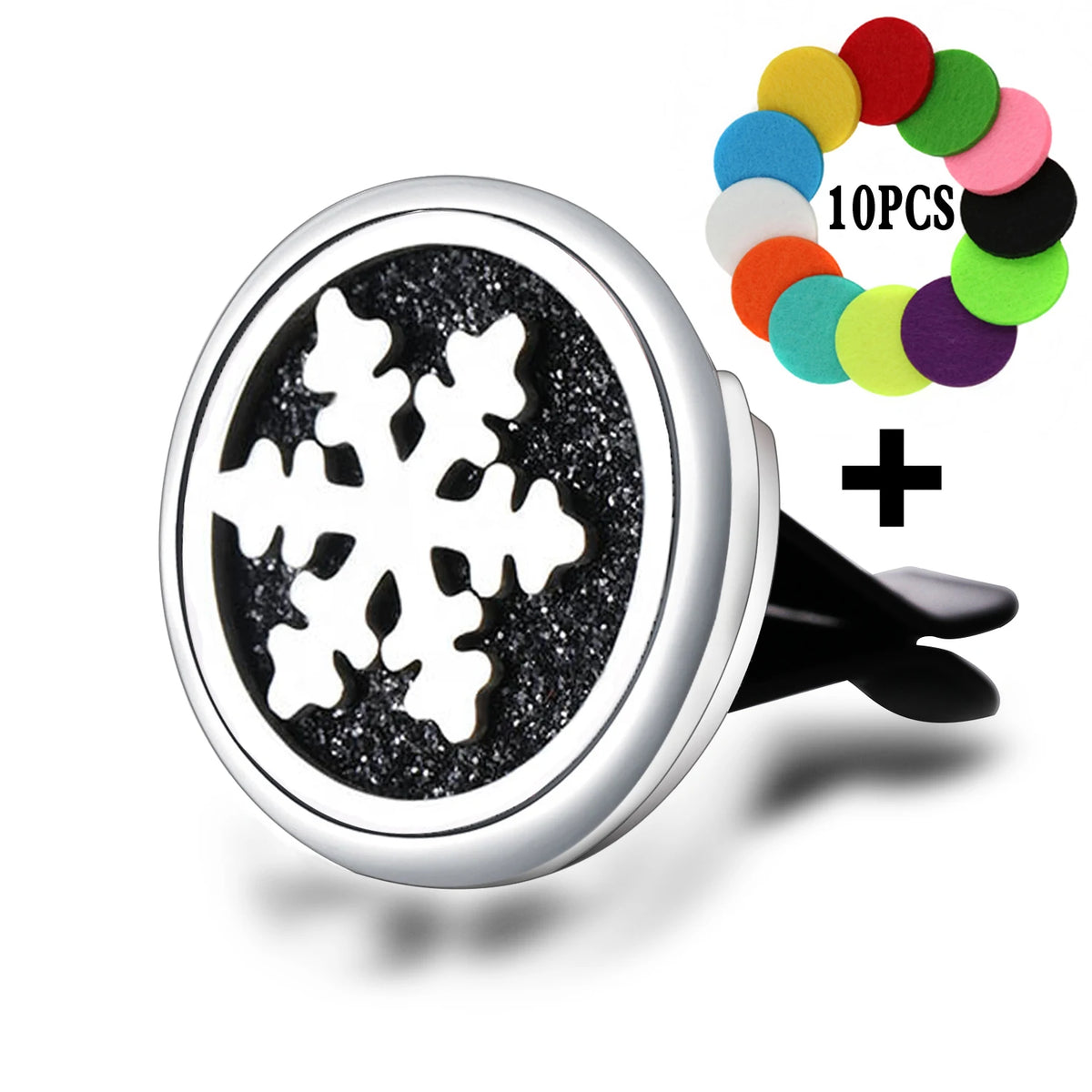 Diffuseur de parfum voiture médaillon en acier inoxydable – motif 16