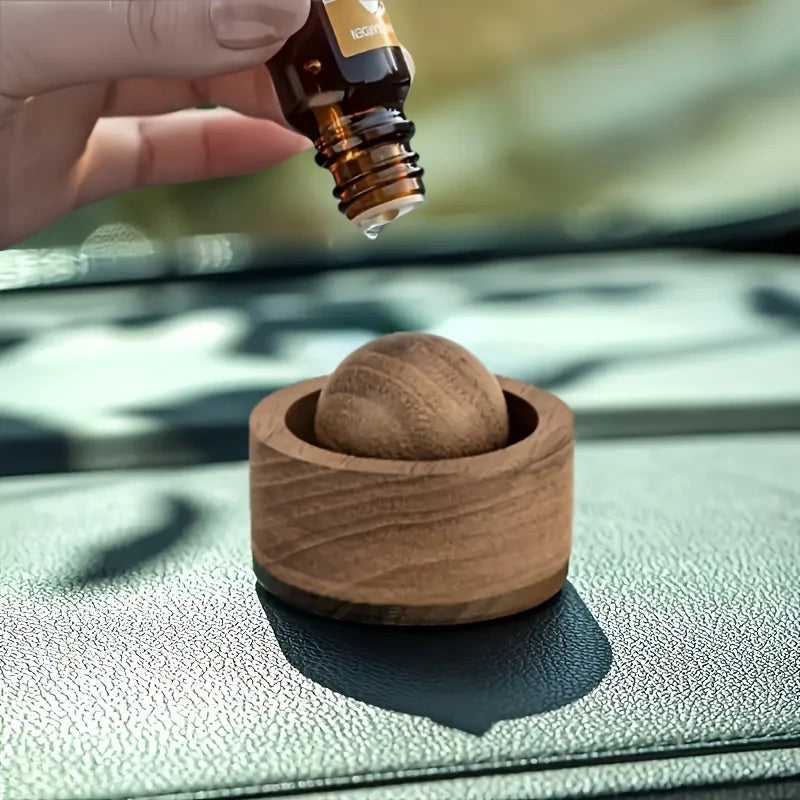 Diffuseur voiture en bois naturel pour huiles essentielles – visuel 1