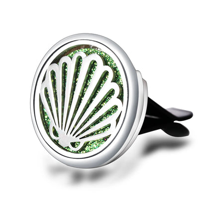Diffuseur de parfum voiture médaillon en acier inoxydable – motif 12