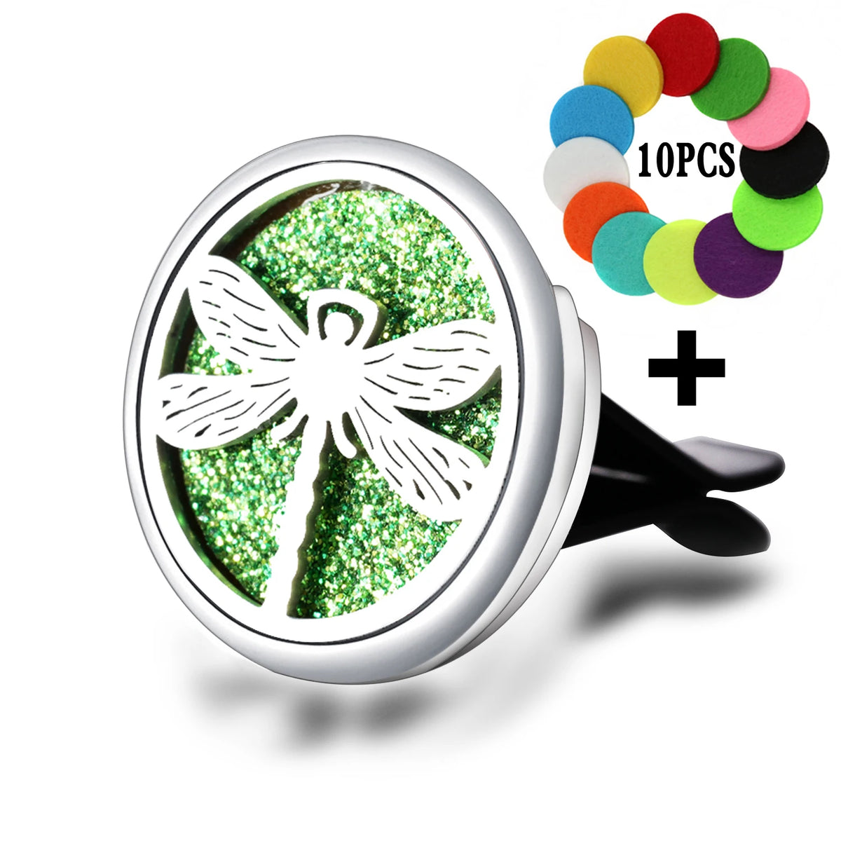 Diffuseur de parfum voiture médaillon en acier inoxydable – motif 9