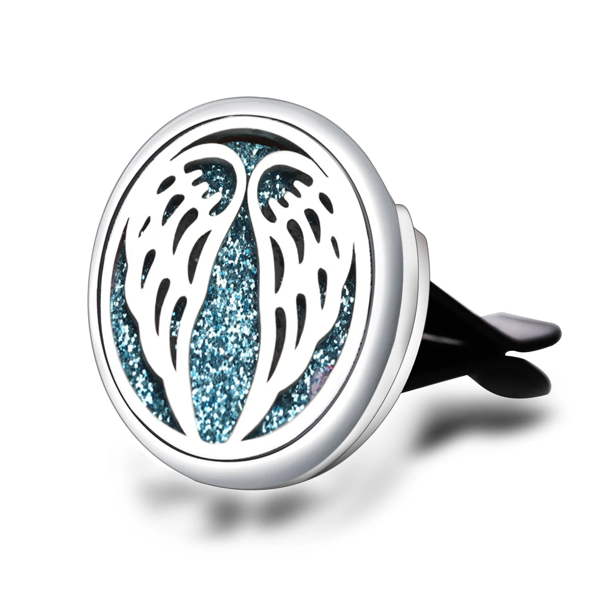 Diffuseur de Parfum Voiture Médaillon – Clip Grille d'Aération, Acier Inoxydable