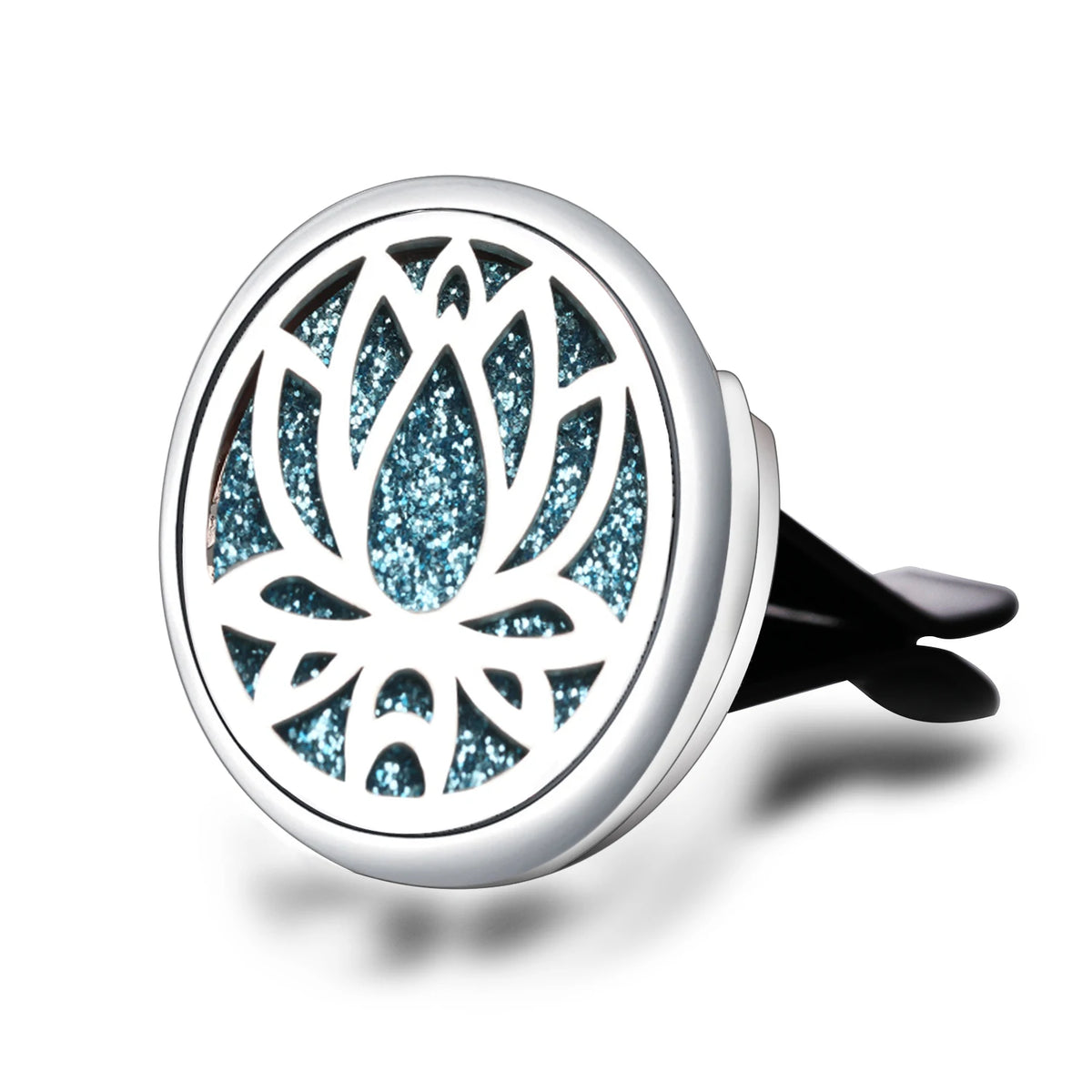 Diffuseur de Parfum Voiture Médaillon – Clip Grille d'Aération, Acier Inoxydable