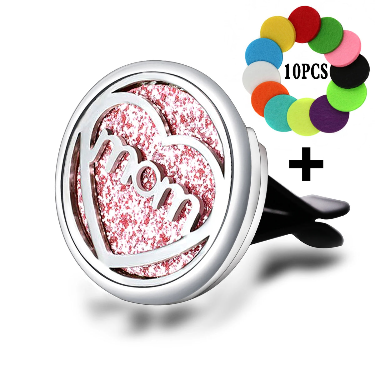 Diffuseur de parfum voiture médaillon en acier inoxydable – motif 8