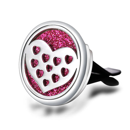 Diffuseur de parfum voiture médaillon en acier inoxydable – motif 13